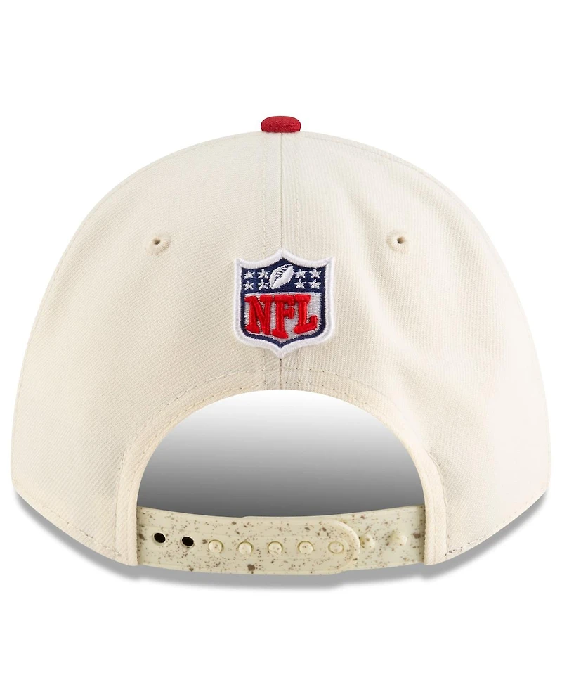 New Era Men's Natural/Cardinal Arizona Cardinals 2025 Rivalries Collection Sideline A-Frame 9FORTY Adjustable Hat