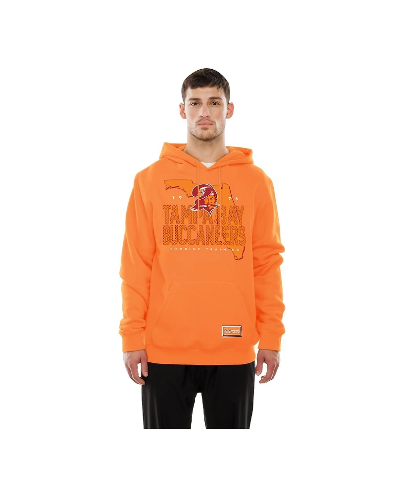 New Era Men's Orange Tampa Bay Buccaneers Combine Authentic Local State Throwback Hoodie