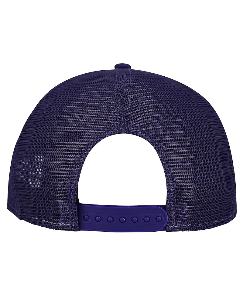 New Era Men's Cream/Purple Minnesota Vikings Cutout A-Frame 9FIFTY Snapback Hat