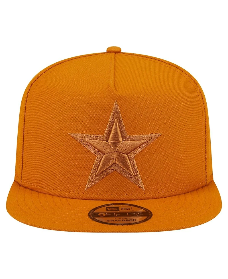 New Era Men's Brown Dallas Cowboys Color Pack A-Frame 9FIFTY Snapback Hat