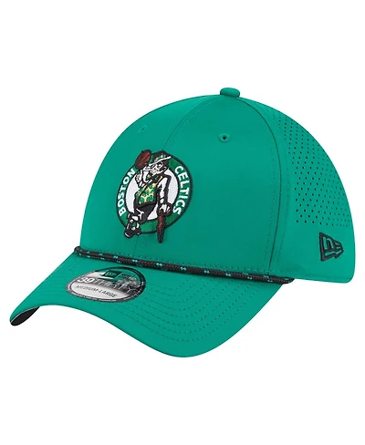 New Era Men's Kelly Green Boston Celtics Featherweight Poly Rope Flex 39Thirty Hat