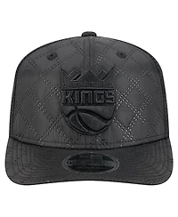 New Era Men's Black Sacramento Kings Quilted 9SEVENTY Trucker Adjustable Hat