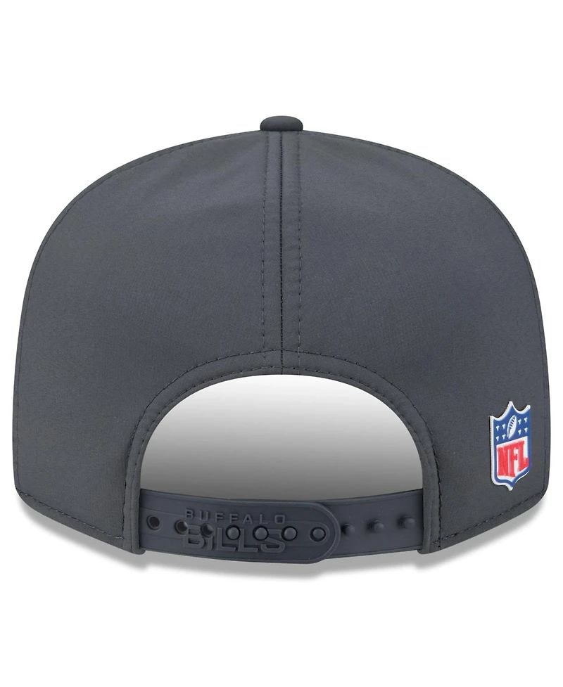 New Era Men's Charcoal Buffalo Bills 2025 Sideline Cold Weather Split Panel 9FIFTY Snapback Hat