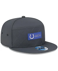New Era Men's Charcoal Indianapolis Colts 2025 Sideline Cold Weather Split Panel 9FIFTY Snapback Hat