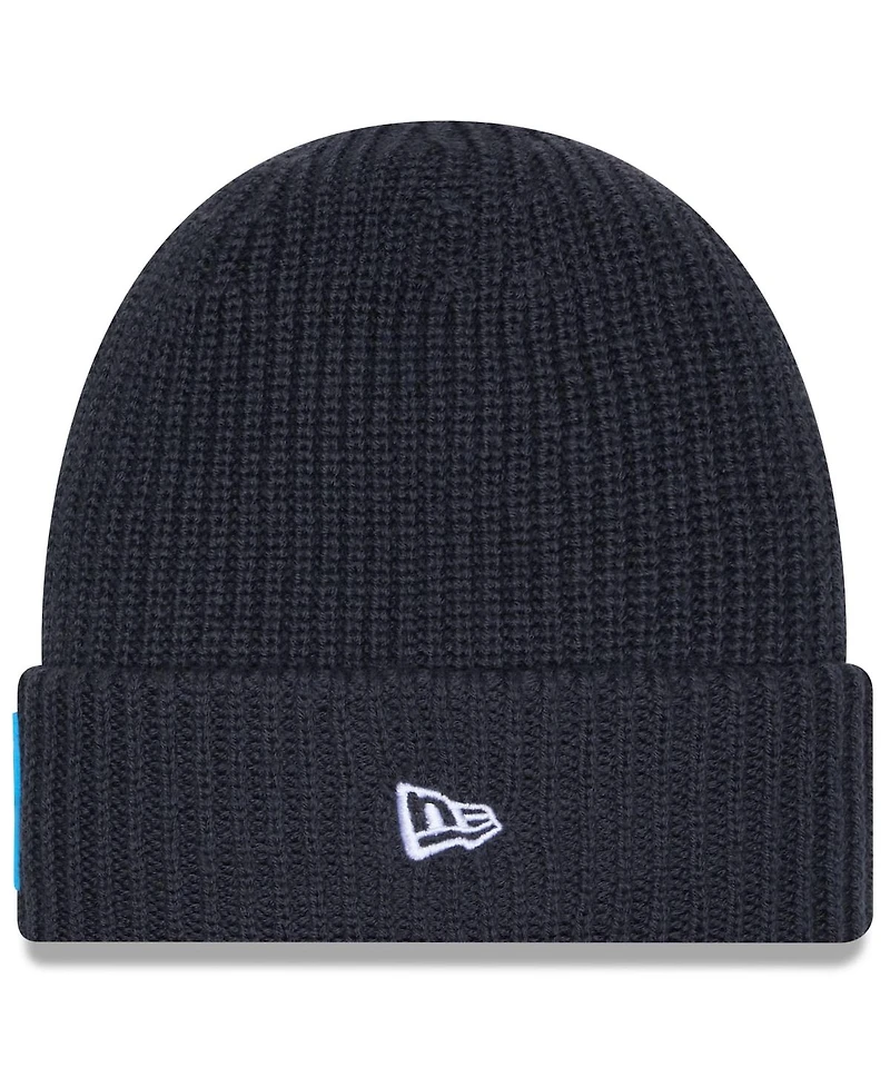 New Era Men's Charcoal Carolina Panthers 2025 Sideline Cold Weather Cuffed Knit Hat