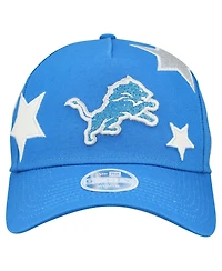 New Era Women's Blue Detroit Lions Stardom A-Frame 9FORTY Adjustable Hat