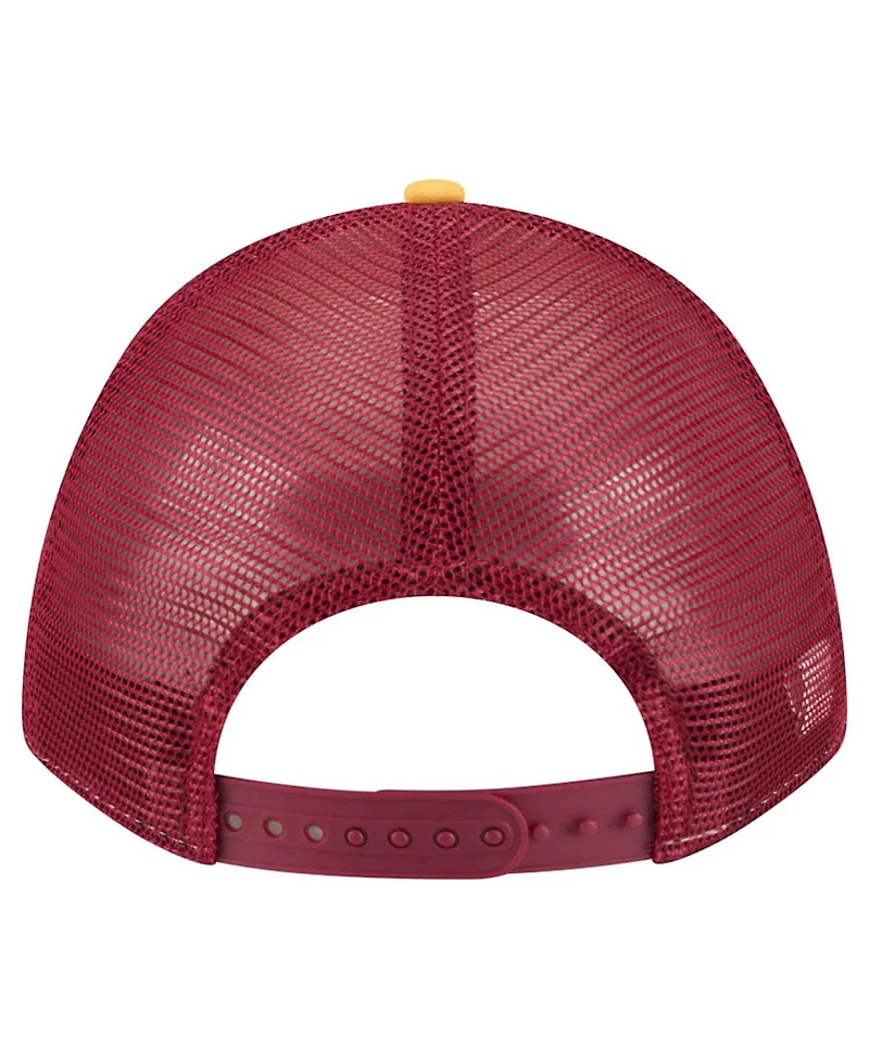 New Era Men's Gold Washington Commanders Linear A-Frame 9FORTY Adjustable Hat