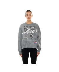 New Era Women's Silver Las Vegas Aces Oversized Mineral Wash Sweatshirt