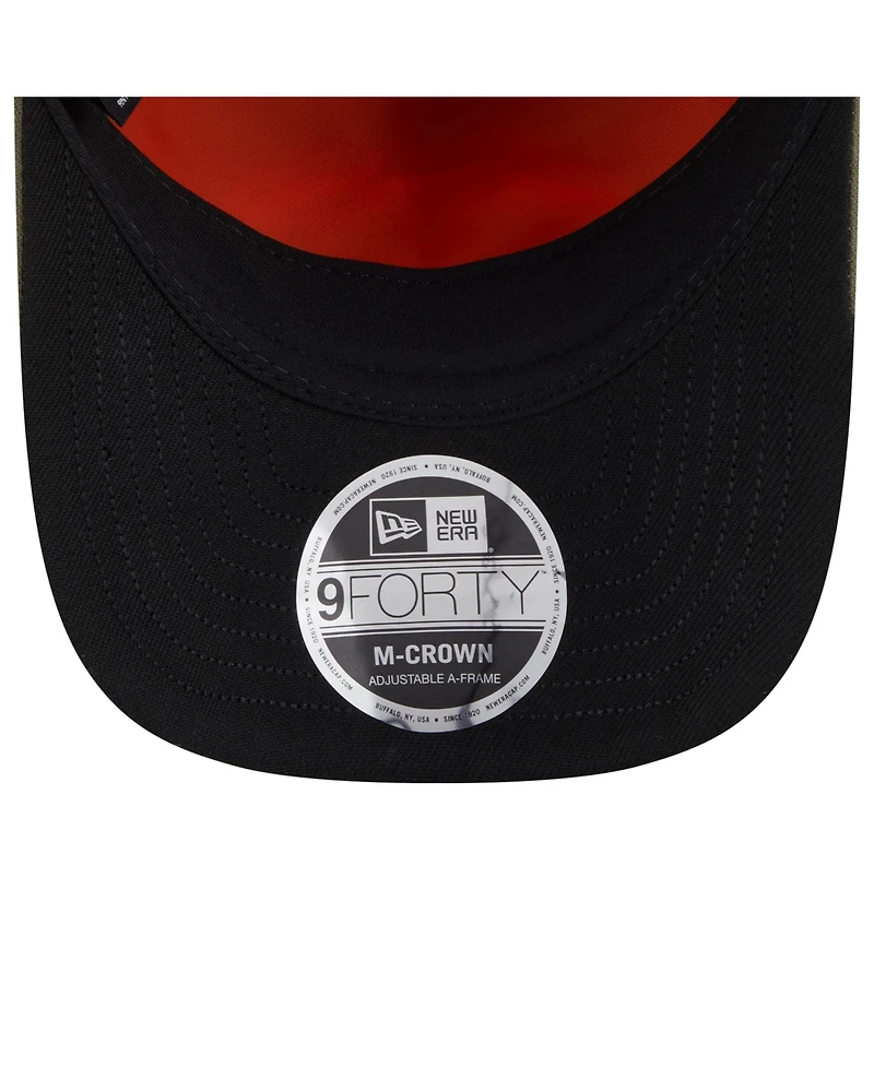 New Era x Alpha Men's Industries Olive Los Angeles Chargers A-Frame 9FORTY Adjustable Hat