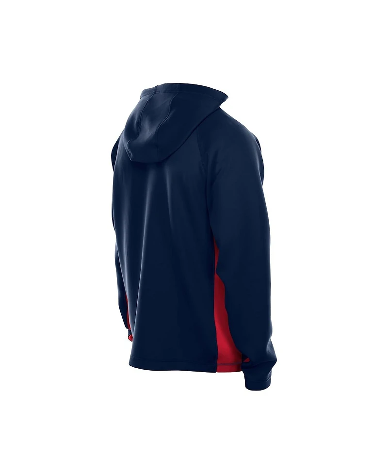 New Era Men's Navy England Patriots Combine Authentic Raglan Scuba Full-Zip Hoodie