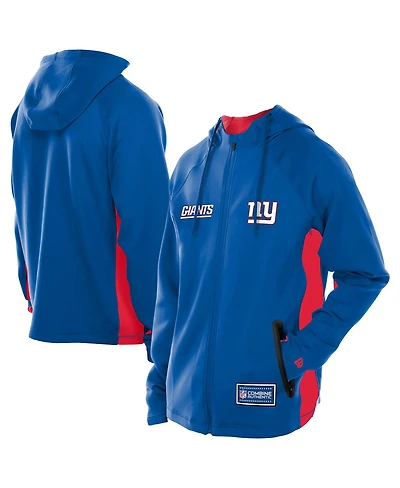 New Era Men's Royal York Giants Combine Authentic Raglan Scuba Full-Zip Hoodie