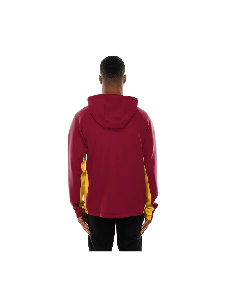 New Era Men's Burgundy Washington Commanders Combine Authentic Raglan Scuba Full-Zip Hoodie