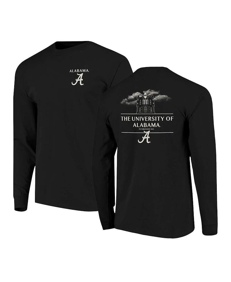 Image One Men's Black Alabama Crimson Tide Comfort Colors Campus Nights Long Sleeve T-Shirt