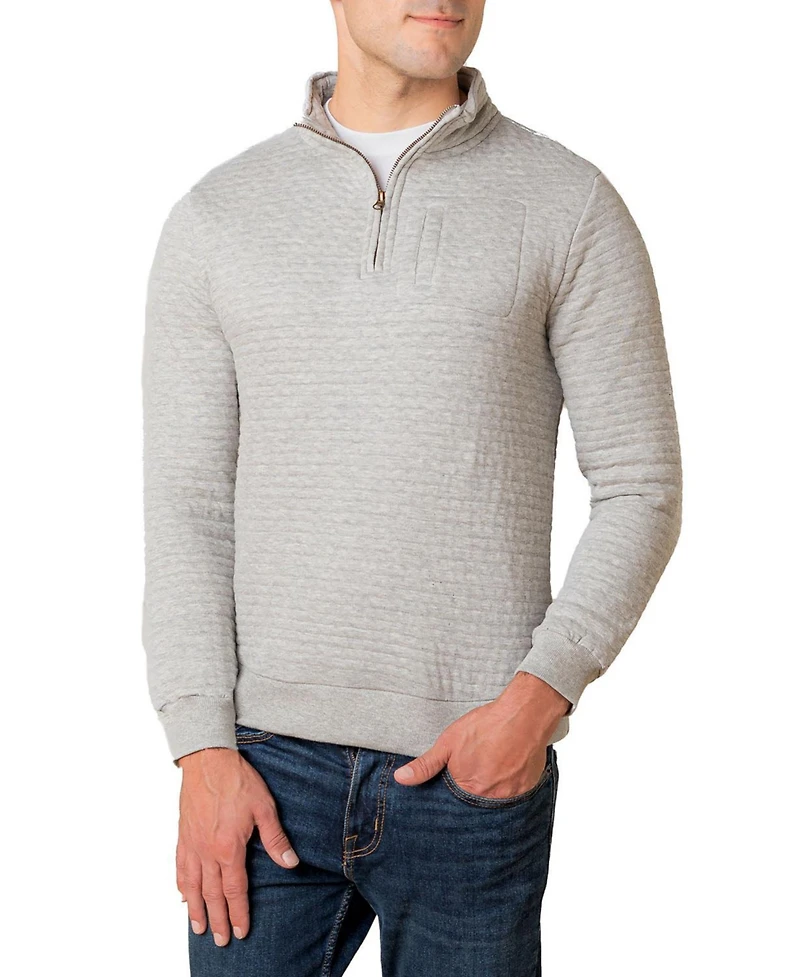 Hope & Henry Men's Quilted Half Zip Pullover