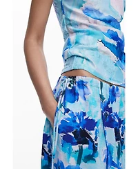 Desigual Women's Floral A-line midi skirt