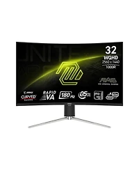 Msi Mag 325CQRF Qd E2 31.5" 16:9 Wqhd 180Hz Curved Va Led Hdr Gaming Monitor, Metallic Black