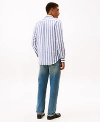 Tommy Hilfiger Men's Twill Striped Relaxed Fit Shirt