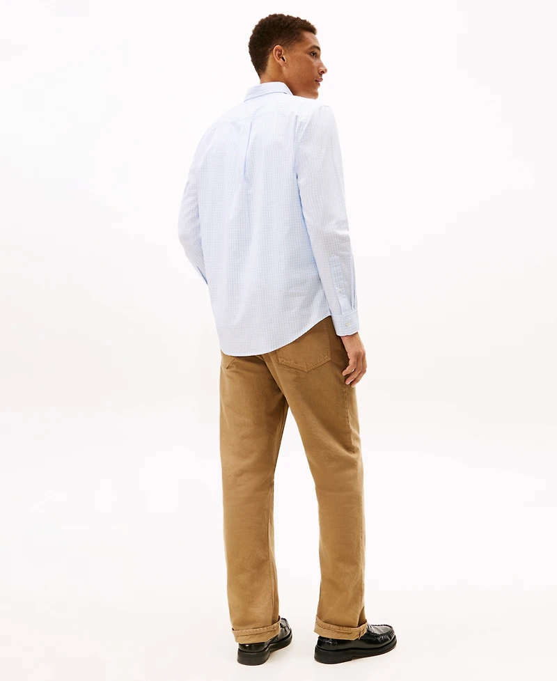 Tommy Hilfiger Men's Flex Poplin Big Gingham Shirt