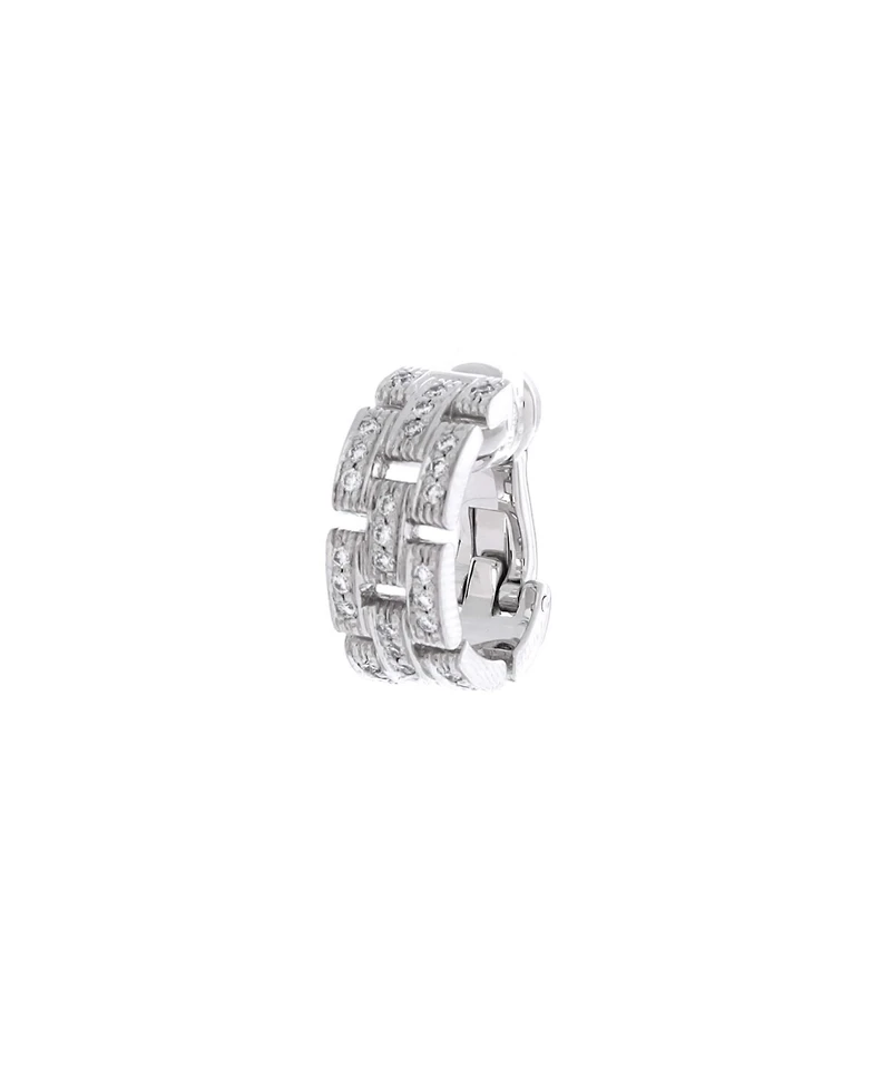 Pre-Owned Cartier Maillon Panthere 3 Row Hoop Earrings