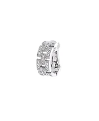 Pre-Owned Cartier Maillon Panthere 3 Row Hoop Earrings