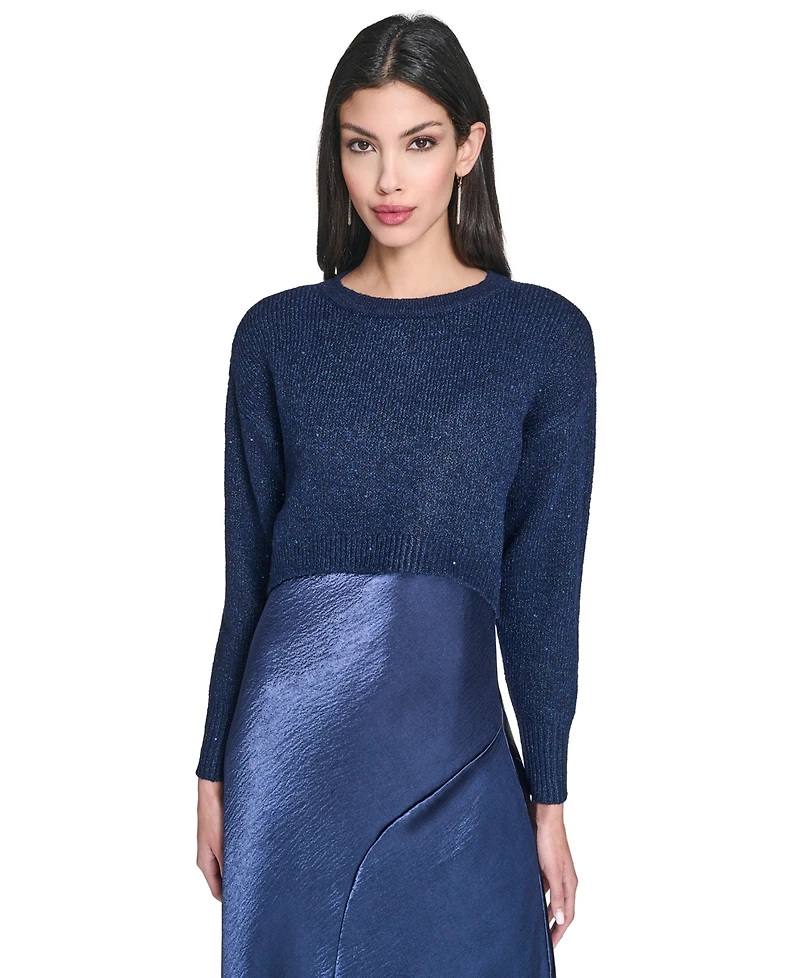 Vince Camuto Women's Crewneck Slip Dress with Sweater