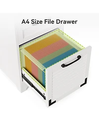 Tribesigns L Shaped Gaming Desk, Computer Desk，59" Wooden Executive Desk with File Drawer & Adjustable Storage Cabinet