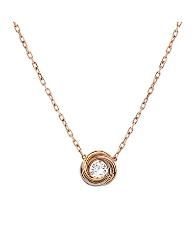 Pre-Owned Cartier Trinity Diamond Pendant Necklace