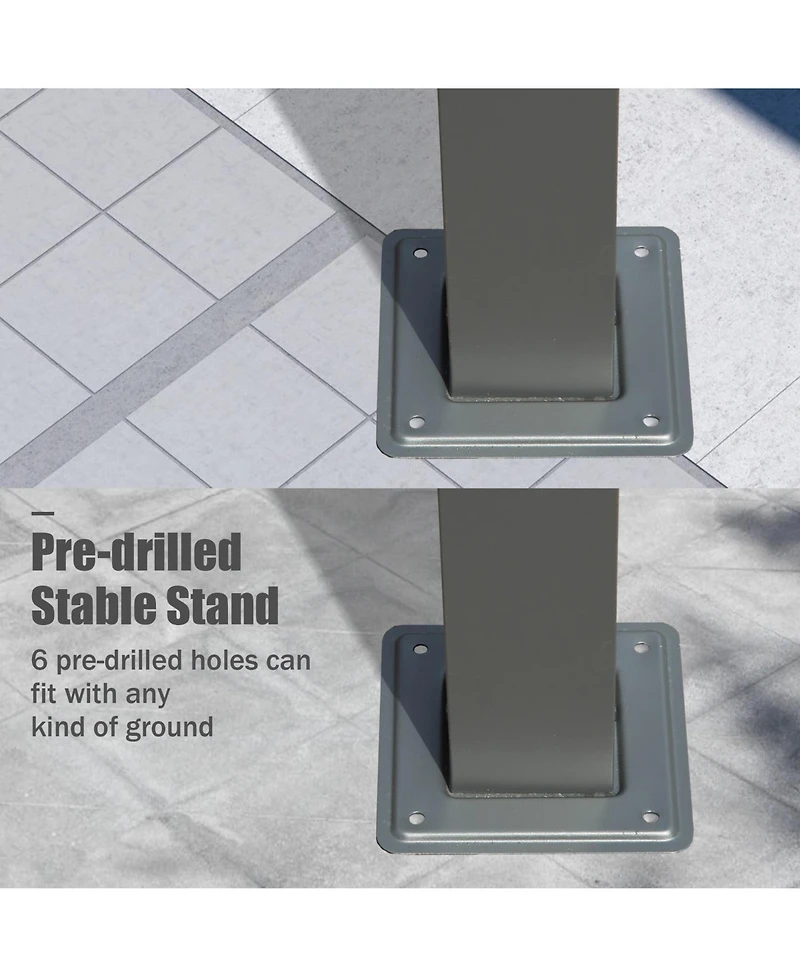 Boyel Living 11 X 20 Ft Outdoor Living Outdoor Retractable Pergola with Weather-Resistant Canopy Aluminum Garden Pergola Patio Grill Gazebo,Dark Gray