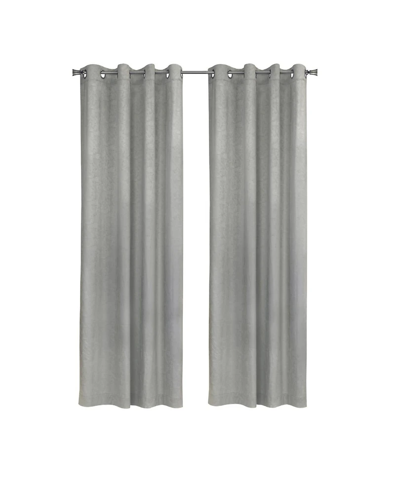 Habitat Bristol Room Darkening Uv Protecion Grommet Curtain Panel for Windows 52" x Grey