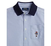 Polo Ralph Lauren Boys 8-20 Bear Oxford Knit-Collar Shirt