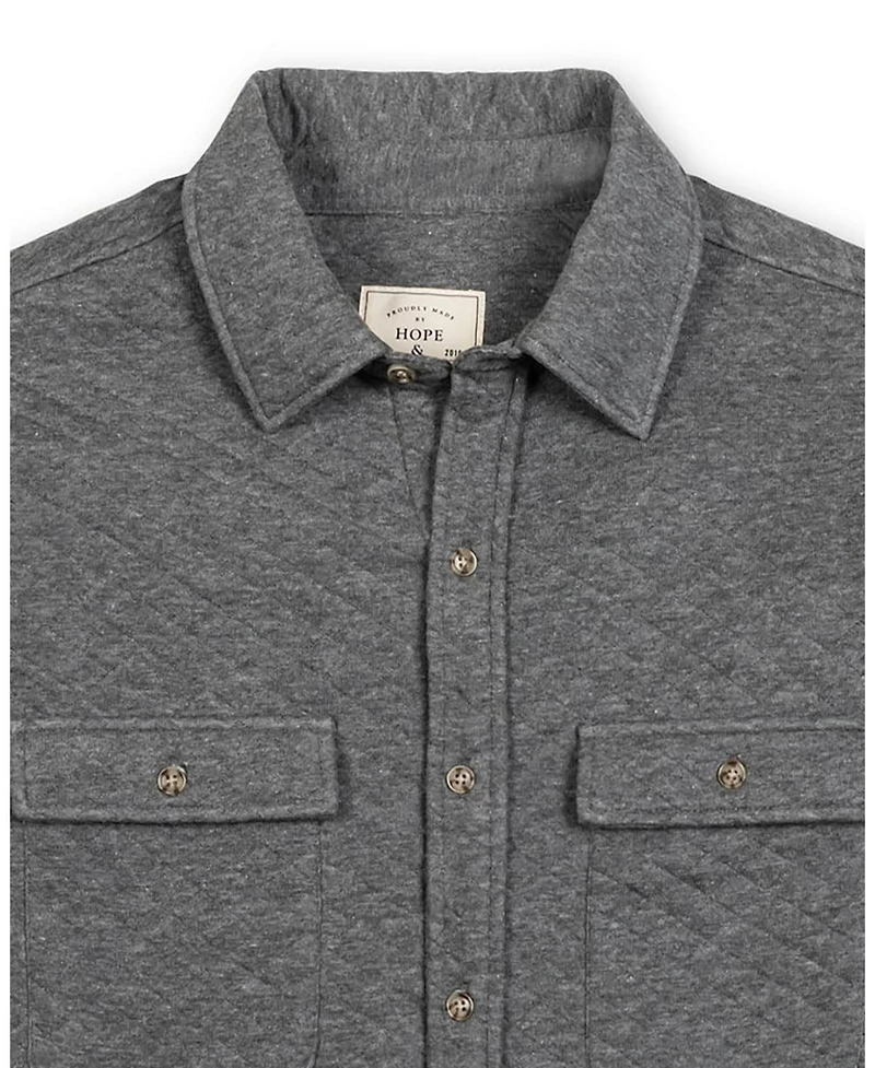 Hope & Henry Men's Long Sleeve Quilted Shirt Jacket
