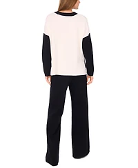 Vince Camuto Women's Colorblocked Drop-Shoulder Sweater