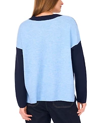 Vince Camuto Women's Colorblocked Drop-Shoulder Sweater