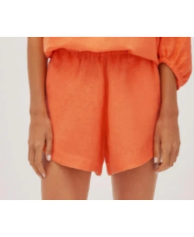 Labeca London Women's Capri Citrus Linen Shorts