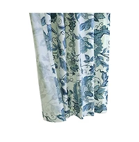 Habitat Jacobean Garden Jacobean Print Design Light Filtering Dual Header Curtain Panel 52" x 95" Blue