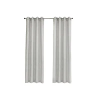 Habitat Corsica Light Filtering Grommet Botanical Textured Jacquard Curtain Panel for Bedroom 52" x 84" Grey