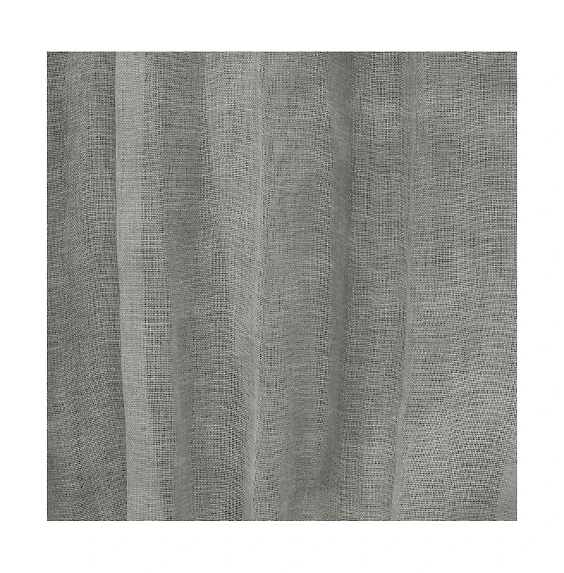 Habitat Paloma Sheer Dual Header Stylish and Functional Curtain Panel 52" x 108" Grey