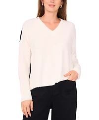 Vince Camuto Women's Colorblocked Drop-Shoulder Sweater