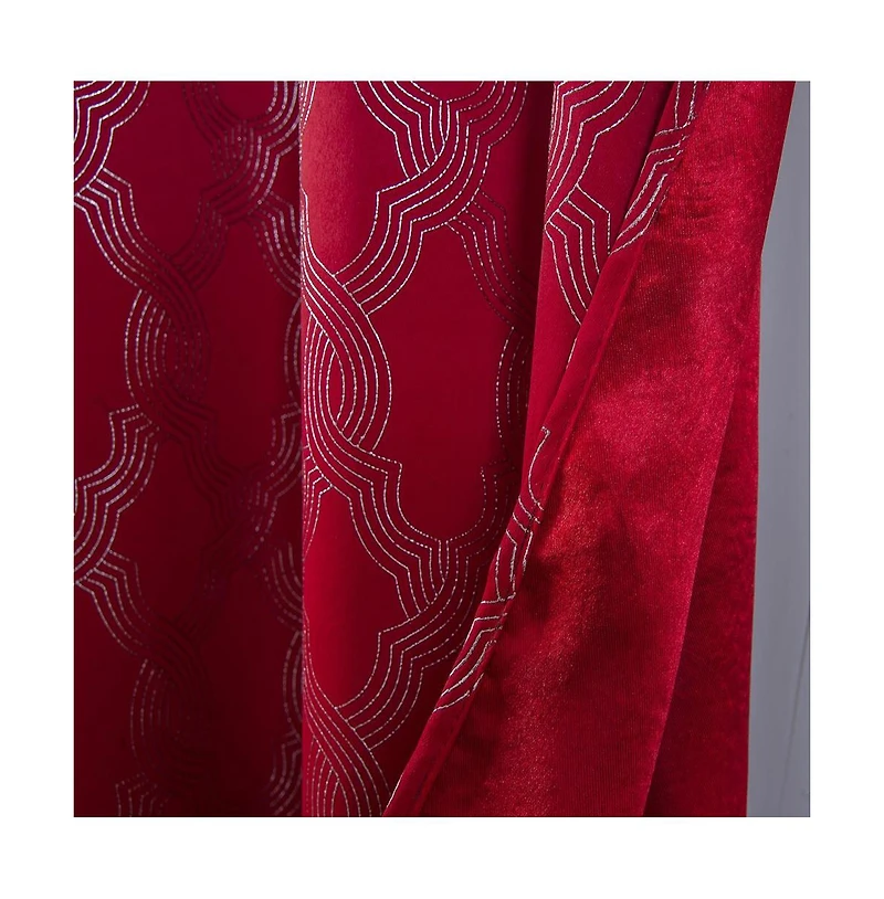 Oliva Gray Jansen Rubber Blackout Grommet Panel - 54x90" Red