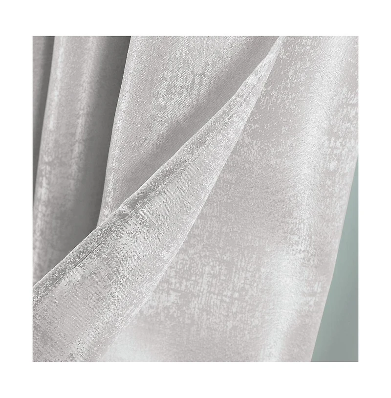 Oliva Gray Nora Embossed Blackout Grommet Panel