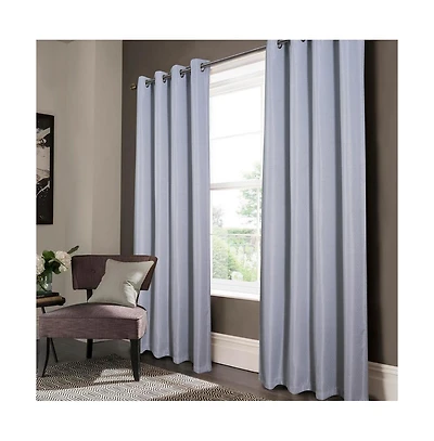 Oliva Gray Lucas Jacquard Blackout Grommet Panel