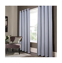 Oliva Gray Lucas Jacquard Blackout Grommet Panel