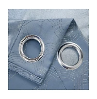 Oliva Gray Jansen Rubber Blackout Grommet Panel - 54x90" Blue