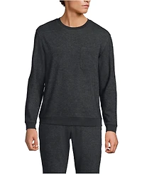 Lands' End Men's Long Sleeve Brush Back Crew