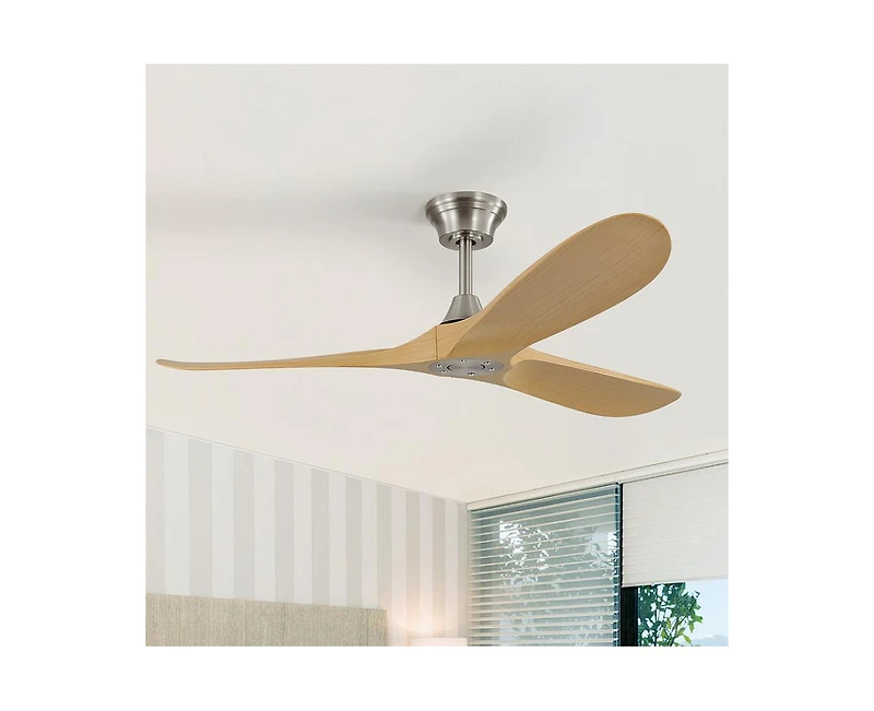 Sofucor 60-inch Modern Luxury Sand Nickel 3-Blade Ceiling Fans with Remote Control and Timer Function