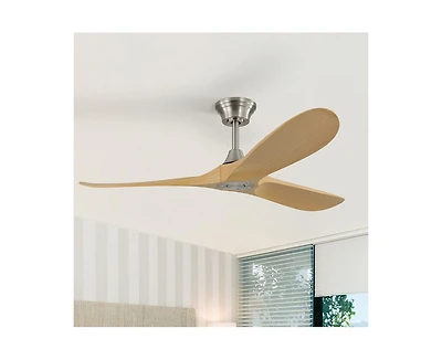 Sofucor 60-inch Modern Luxury Sand Nickel 3-Blade Ceiling Fans with Remote Control and Timer Function