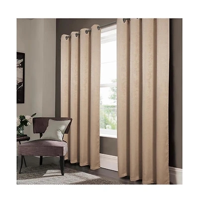 Oliva Gray Nora Embossed Blackout Grommet Panel