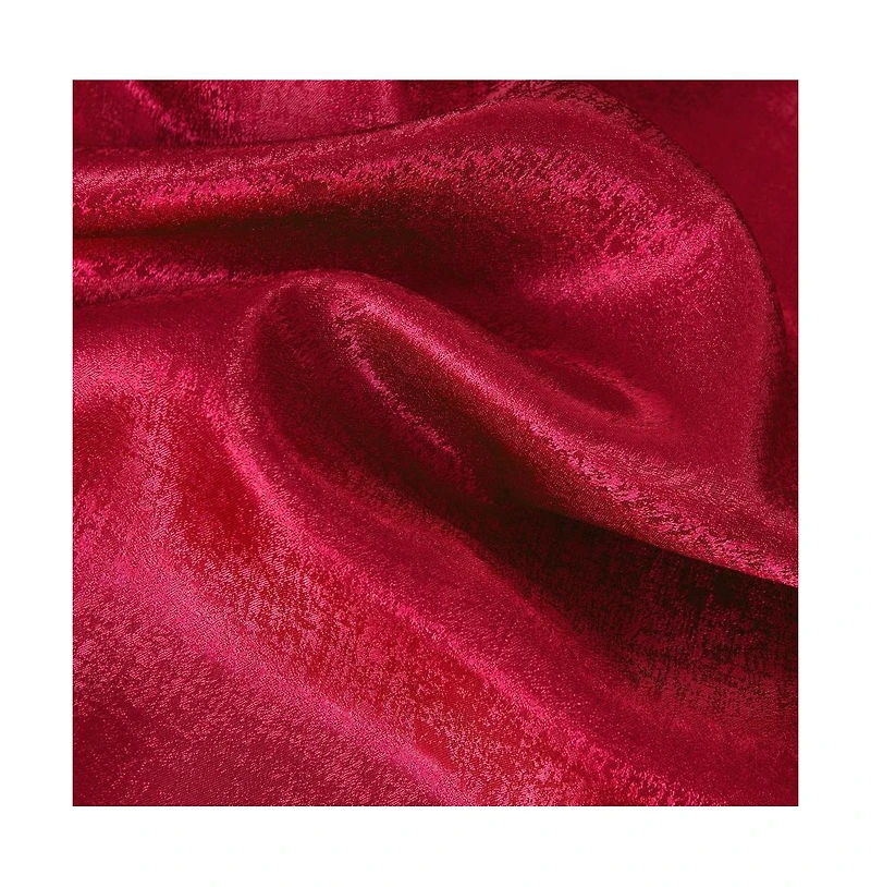 Olivia Gray Roxy Two Tone Jacquard Grommet Single Panel - 54x90", Red