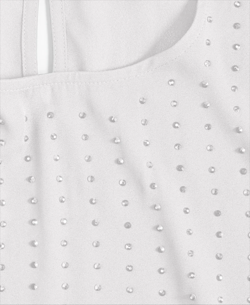 I.n.c. International Concepts Women's Embellished Short-Sleeve Top, Macy's Exclusive