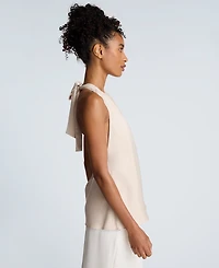 Kenneth Cole Women's Satin Crossover Halter Blouse